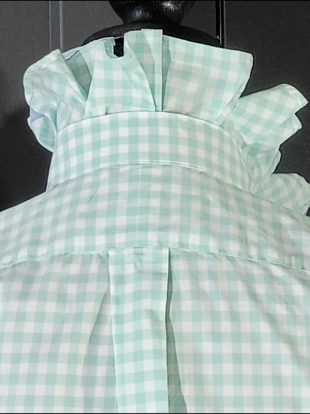 Upcycled Women's Ralph Lauren Ruffled Collar Shirt - Picture 7 of 9